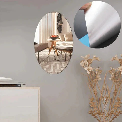 Best oval frameless mirror wall sticker - home decor decals | 2025 | fast shipping