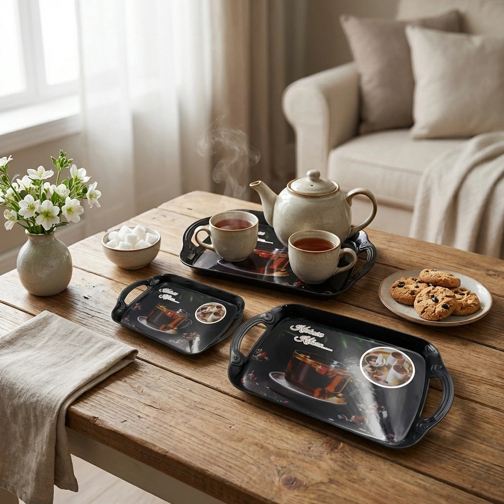 Melamine Serving Tray Set Of 3