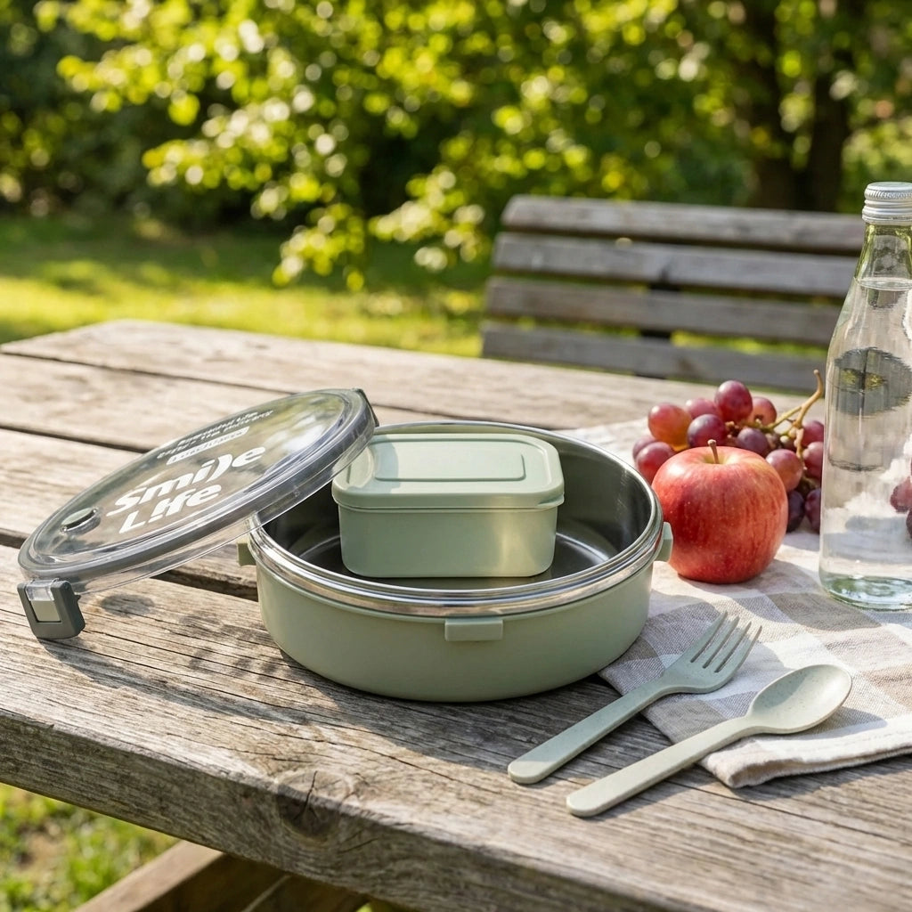 Stainless Steel Round Lunch Box