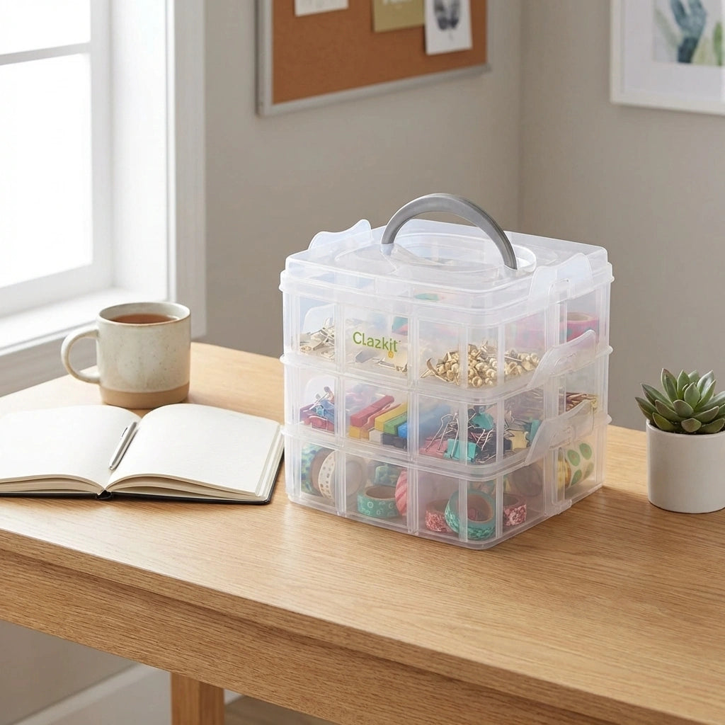 18 Grid Transparent Jewelry Organizer