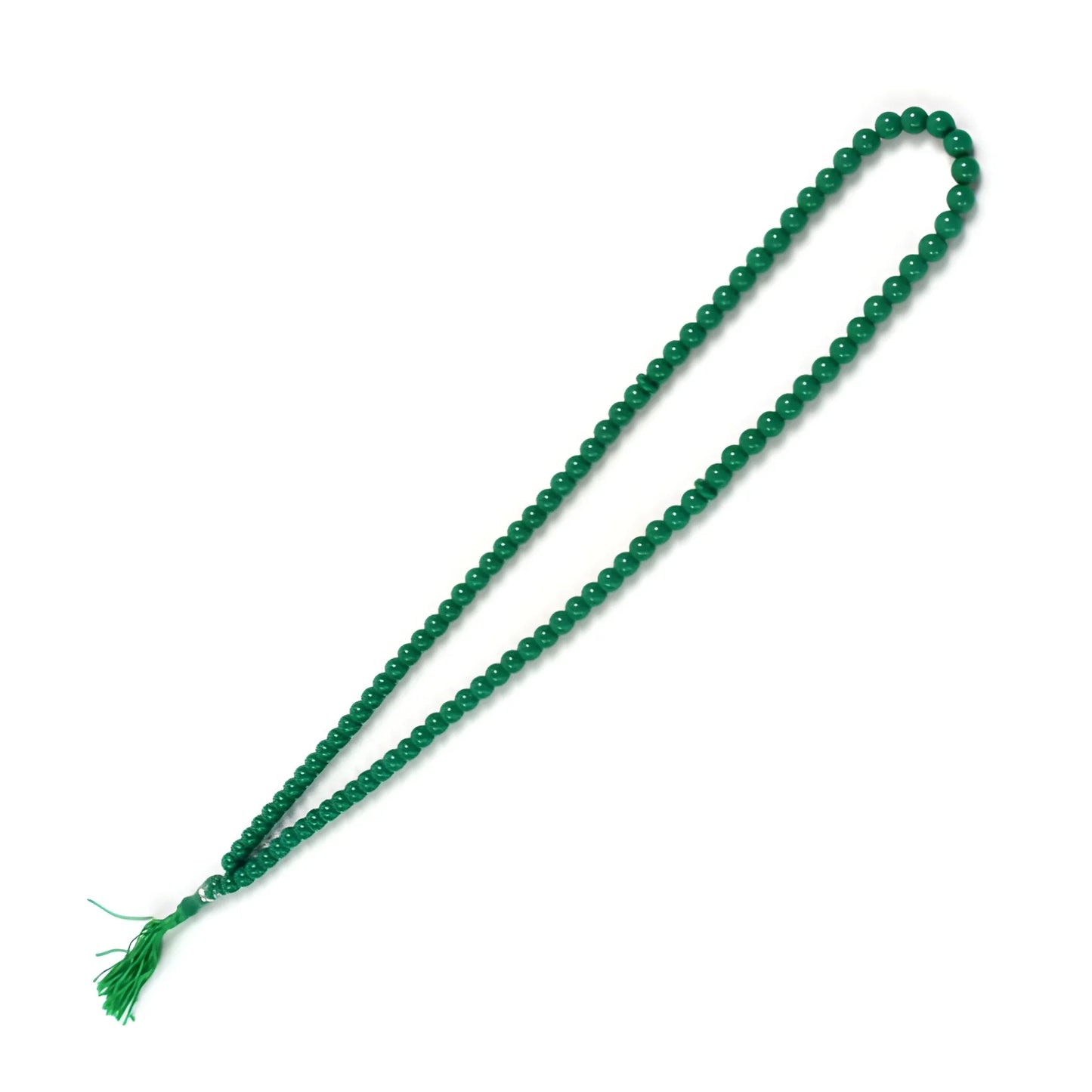Dark green 99-bead Islamic prayer tasbih with tassel