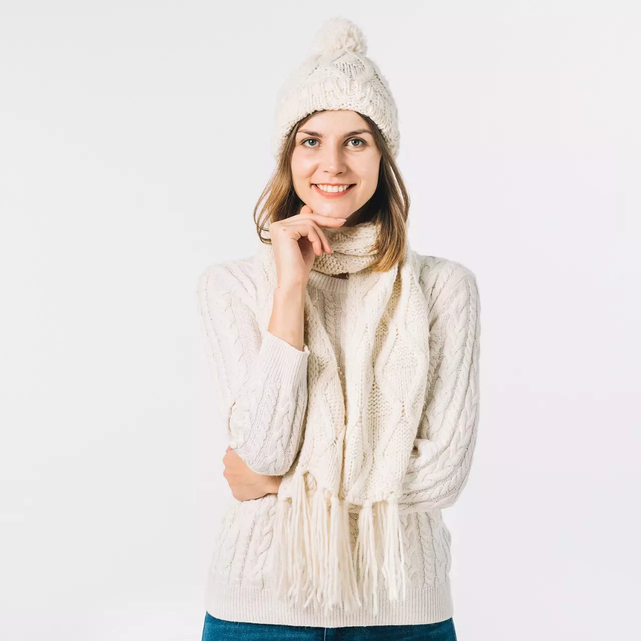 Best wool knit winter beanie with fur lining - hats | 2025 | fast shipping