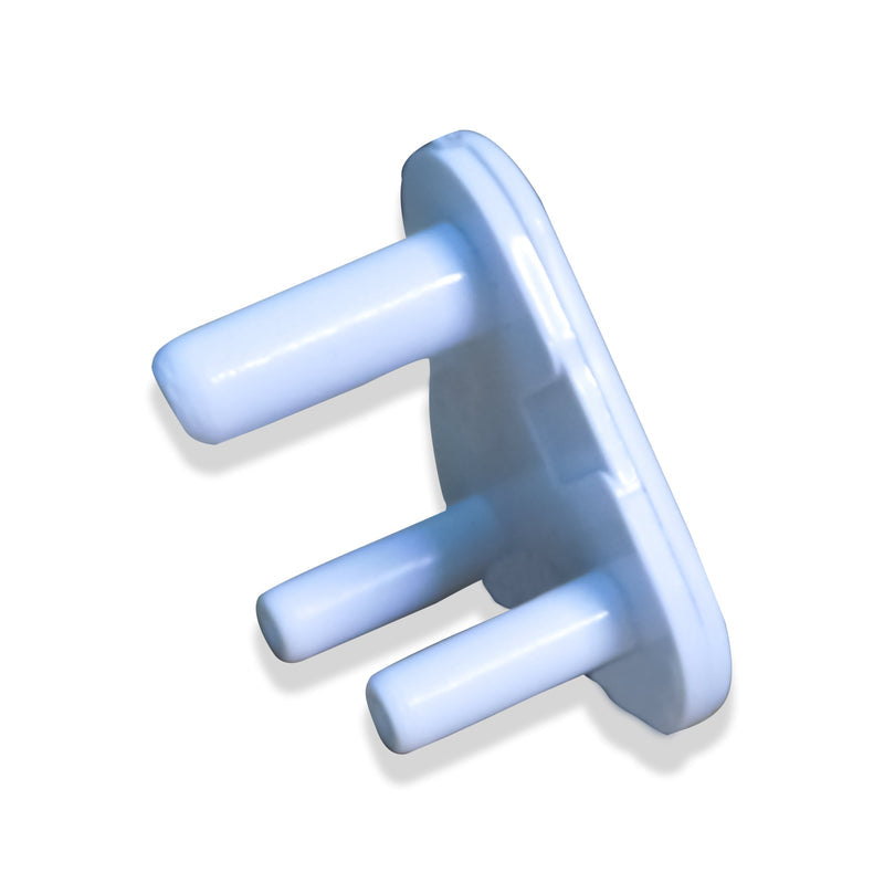 Baby socket guards, light blue plastic safety covers for outlets