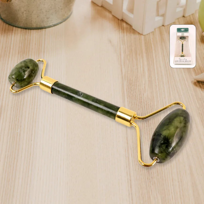 Best dual-headed jade facial massage roller (1 pc) - manual tools | 2025 | fast shipping