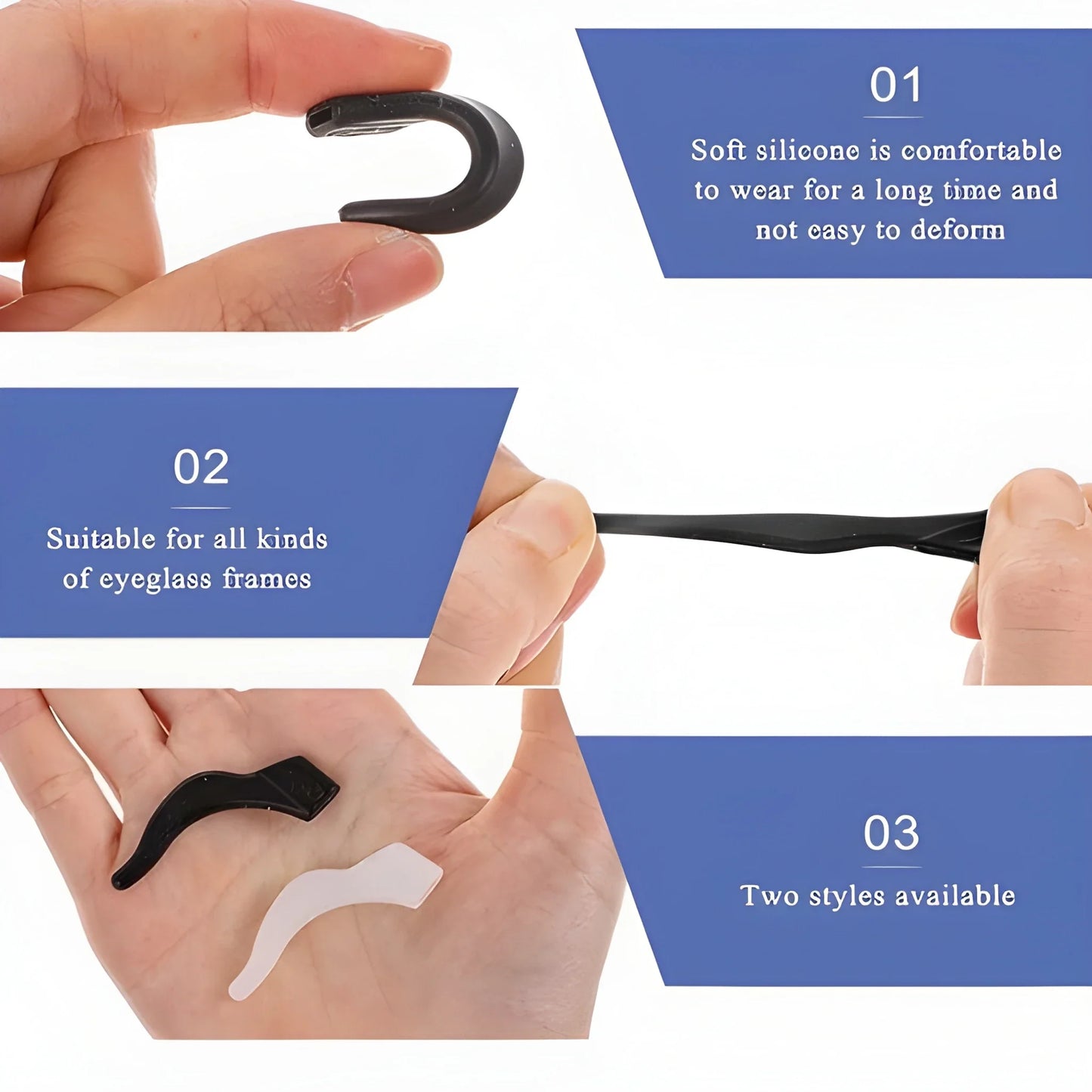 Eyeglass Anti-Slip Ear Hooks - Health & Personal Care