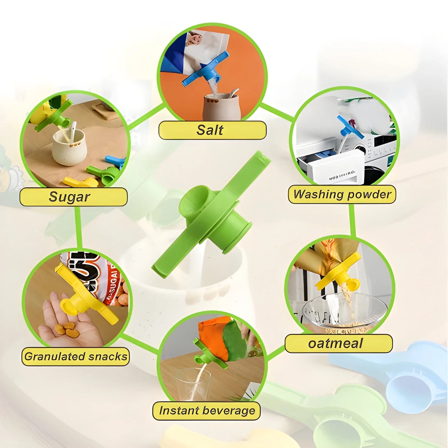 Food Bag Clip Seal Pour Storage - Home & Kitchen