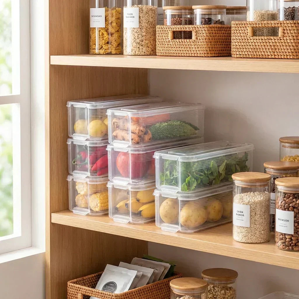 Best fridge organizer with lid stackable 3pcs - food storage containers | 2026 | fast shipping