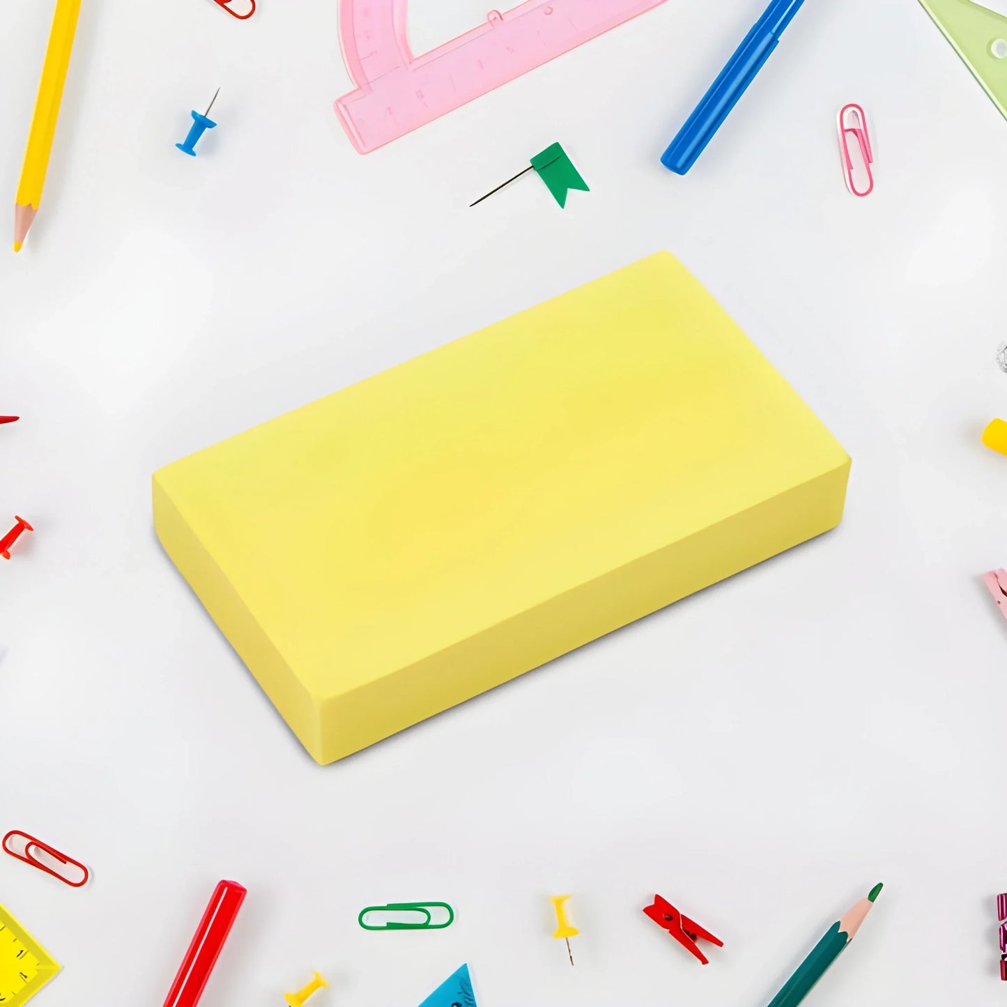 Yellow rectangular eraser