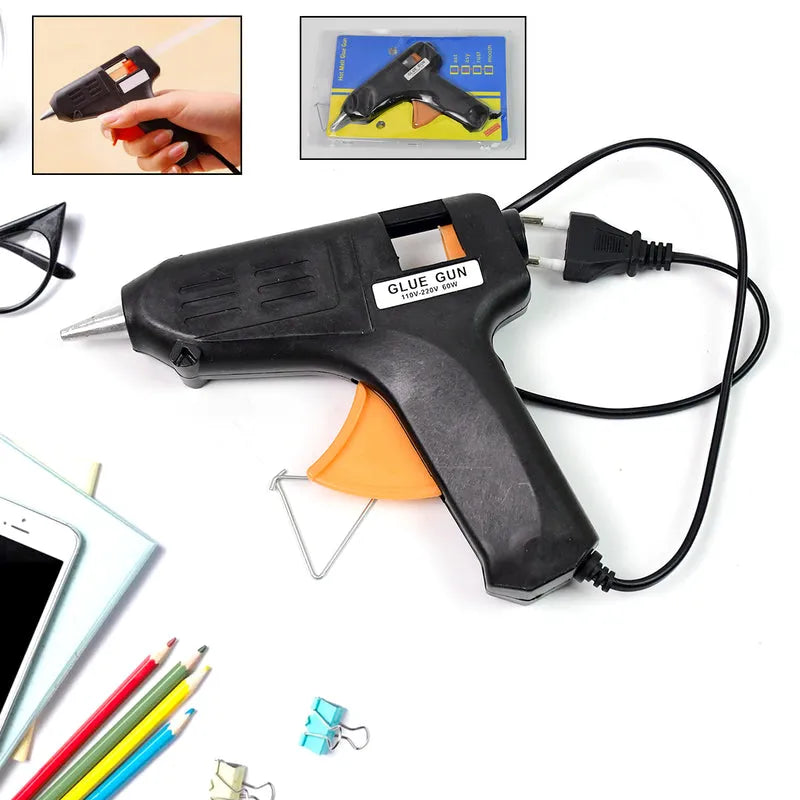 60-watt hot glue gun with black handle and attached power cord
