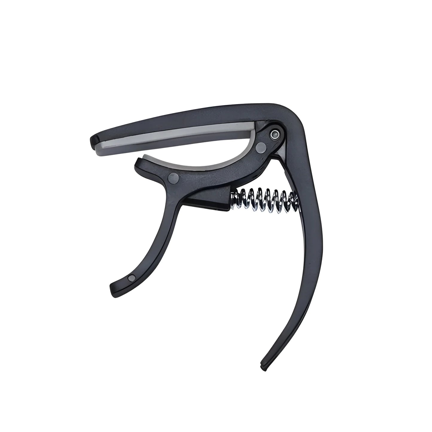 Guitar capo with spring clamp, dark gray