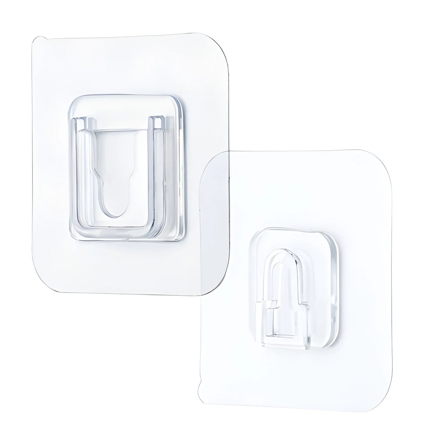 Invisible heavy-duty wall hook, clear U-shaped hook with mounting base