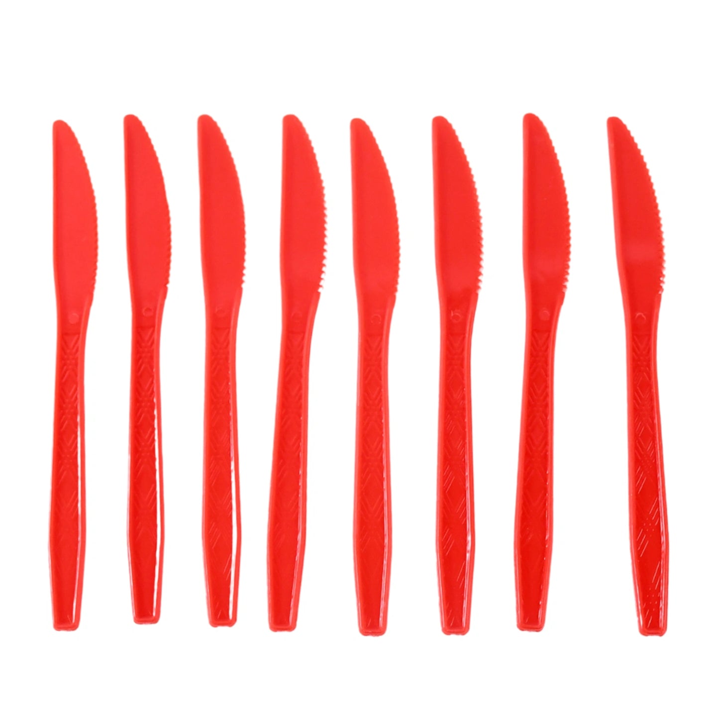 Red Plastic Knives – Pack of 8 - Kitchen Tool