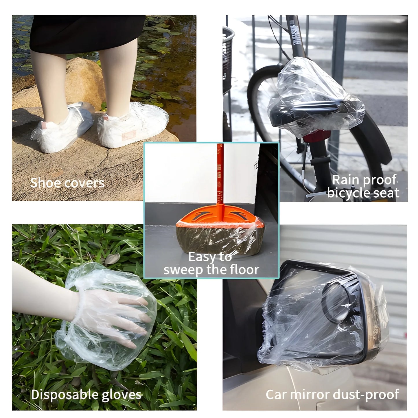 Disposable shower cap, clear thin plastic with elastic edge