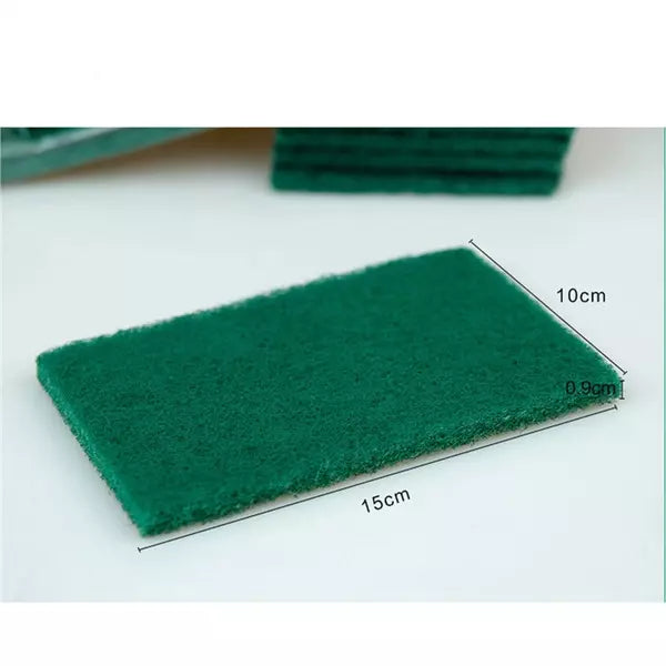 2-in-1 scrub sponge, green rectangular pad, 15cm x 10cm x 0.9cm
