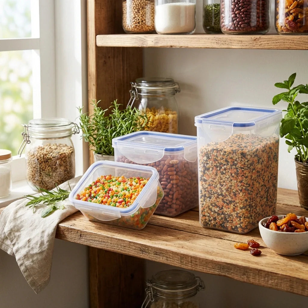 Best rectangular plastic food storage (set of 3) containers | 2026 | fast shipping