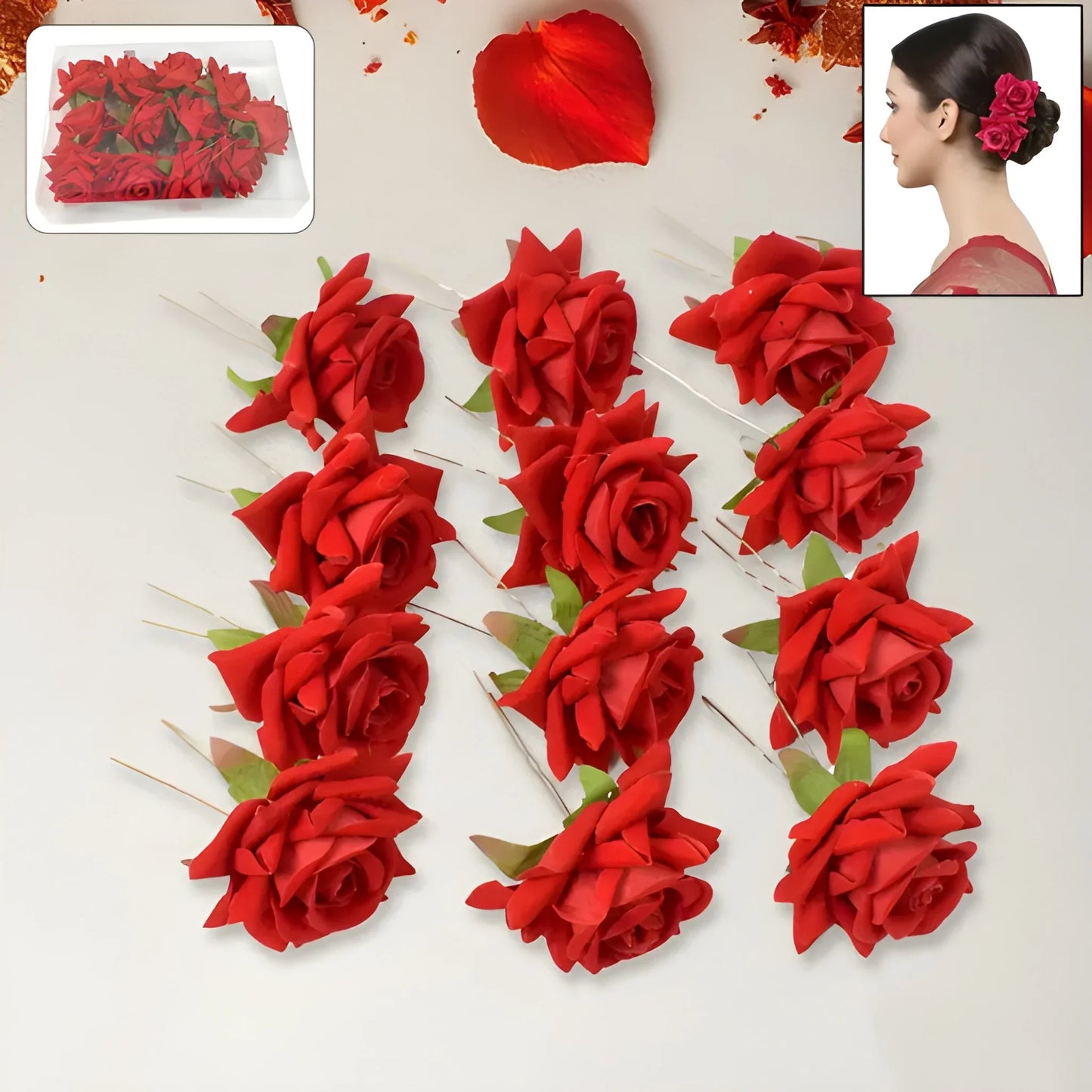 Best red rose hair clips - pins claws & | 2025 | fast shipping