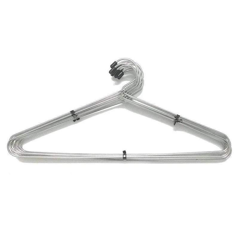 Stainless steel wire hanger with U-shaped frame and metal hook