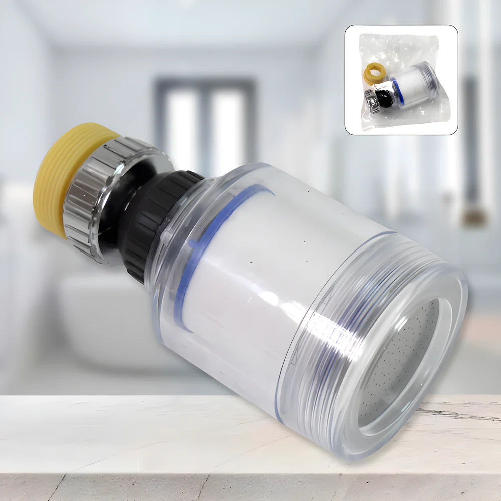 Swivel faucet extender aerator with chrome housing and spray screen tip