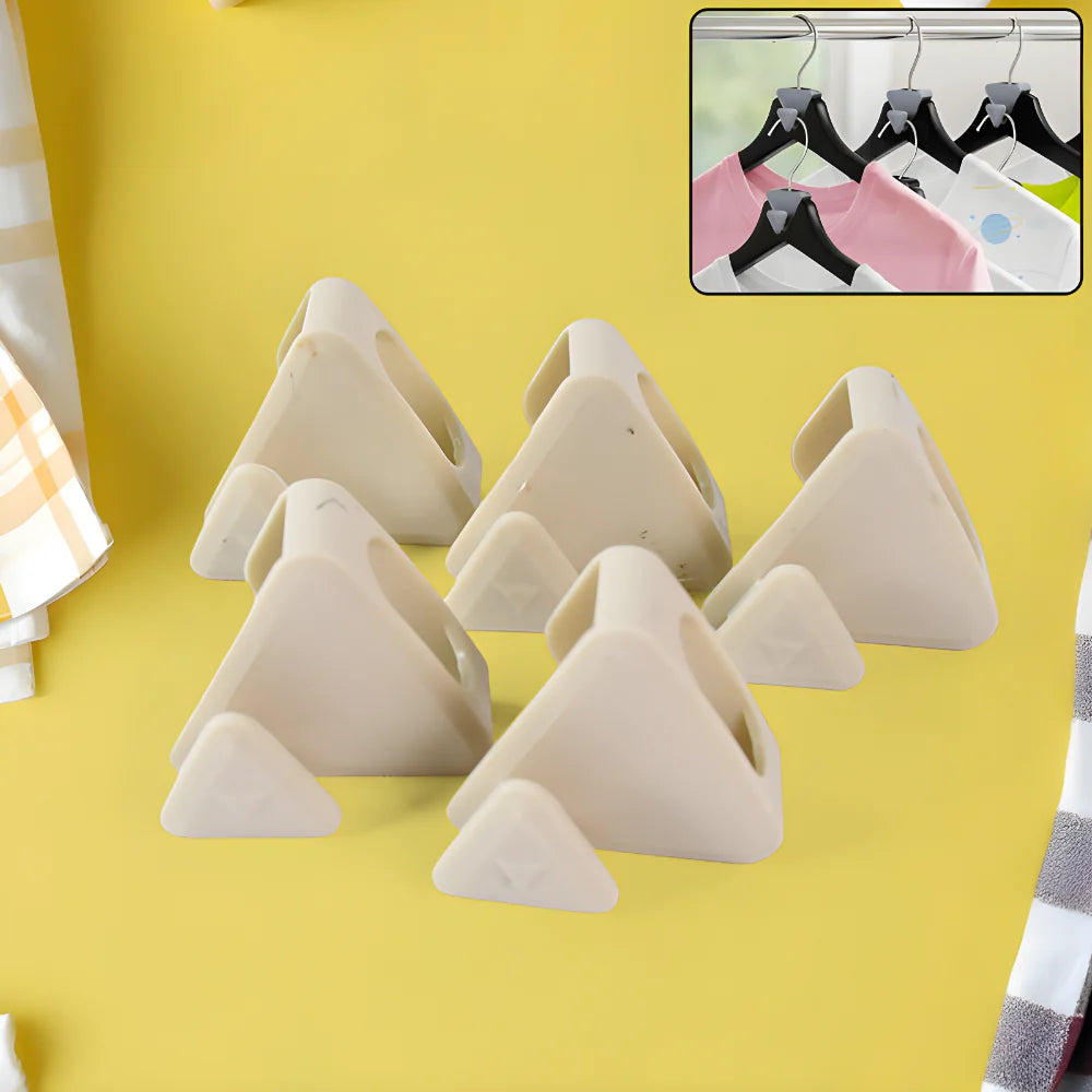 Triangle closet hanger hooks, white plastic triangular hooks