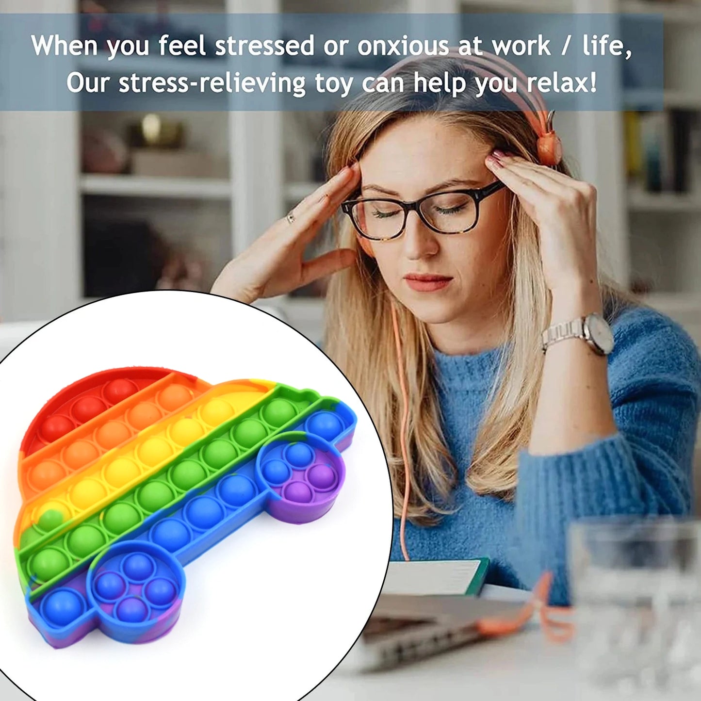 Butterfly & Car Shape Pop Fidget Toy - Toys