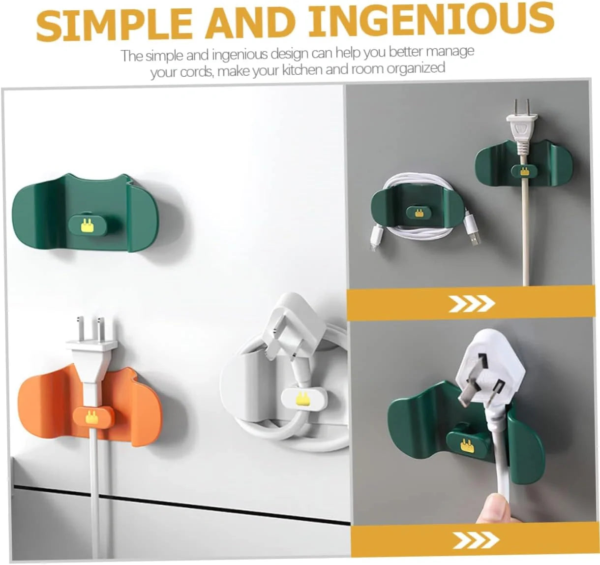 Wall Plug Holder Hook – 1 Pc - Home Improvement