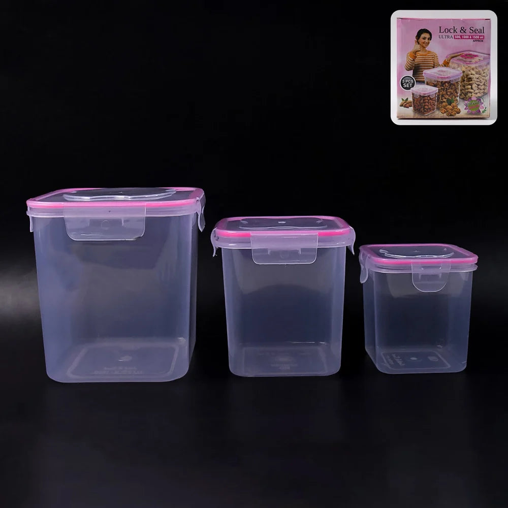 3-piece air seal storage containers
