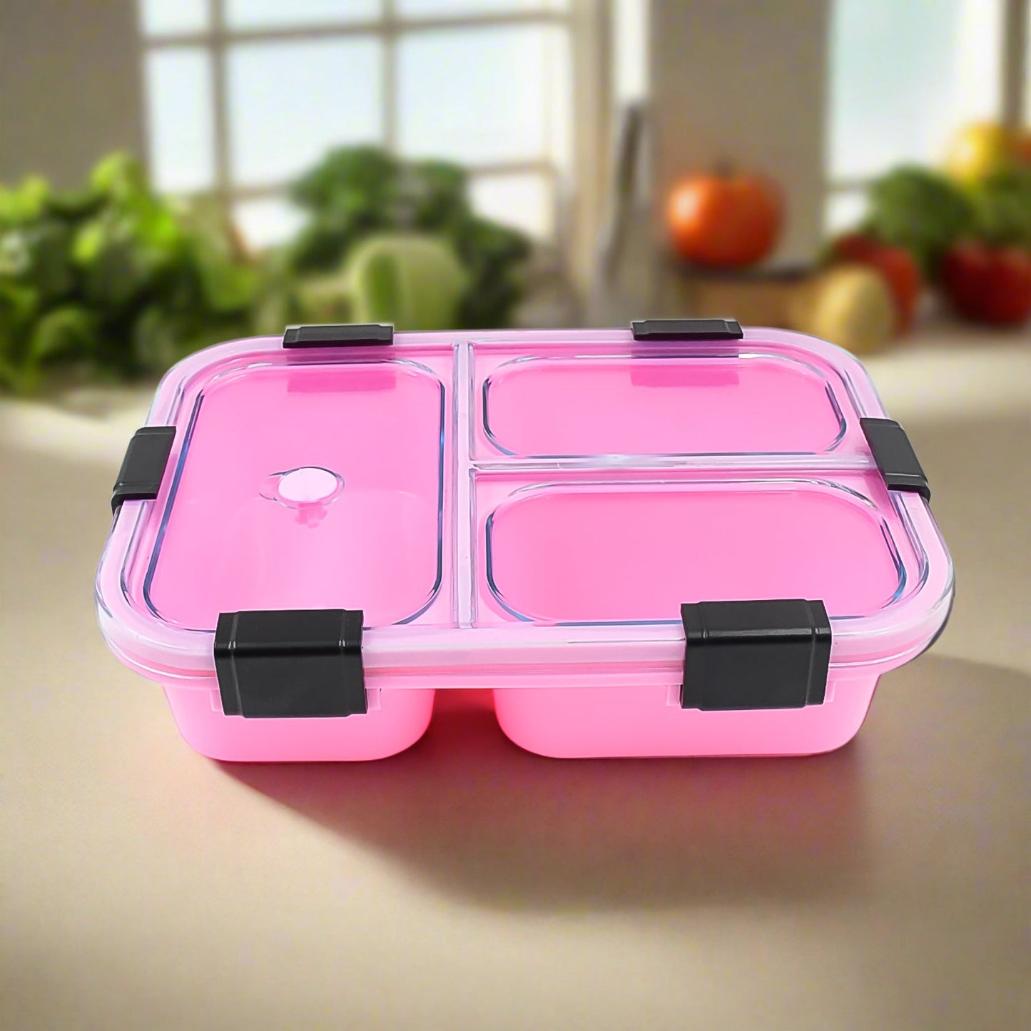 Leak-Proof 3-Compartment Lunch Box
