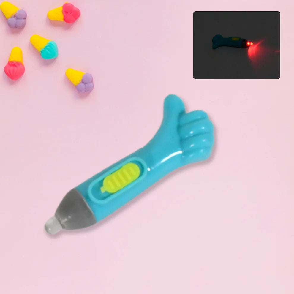 Thumb led light keychain toy