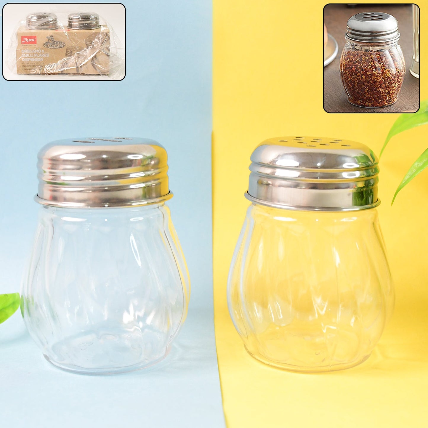 Oregano & Chilli Flakes Dispenser Set