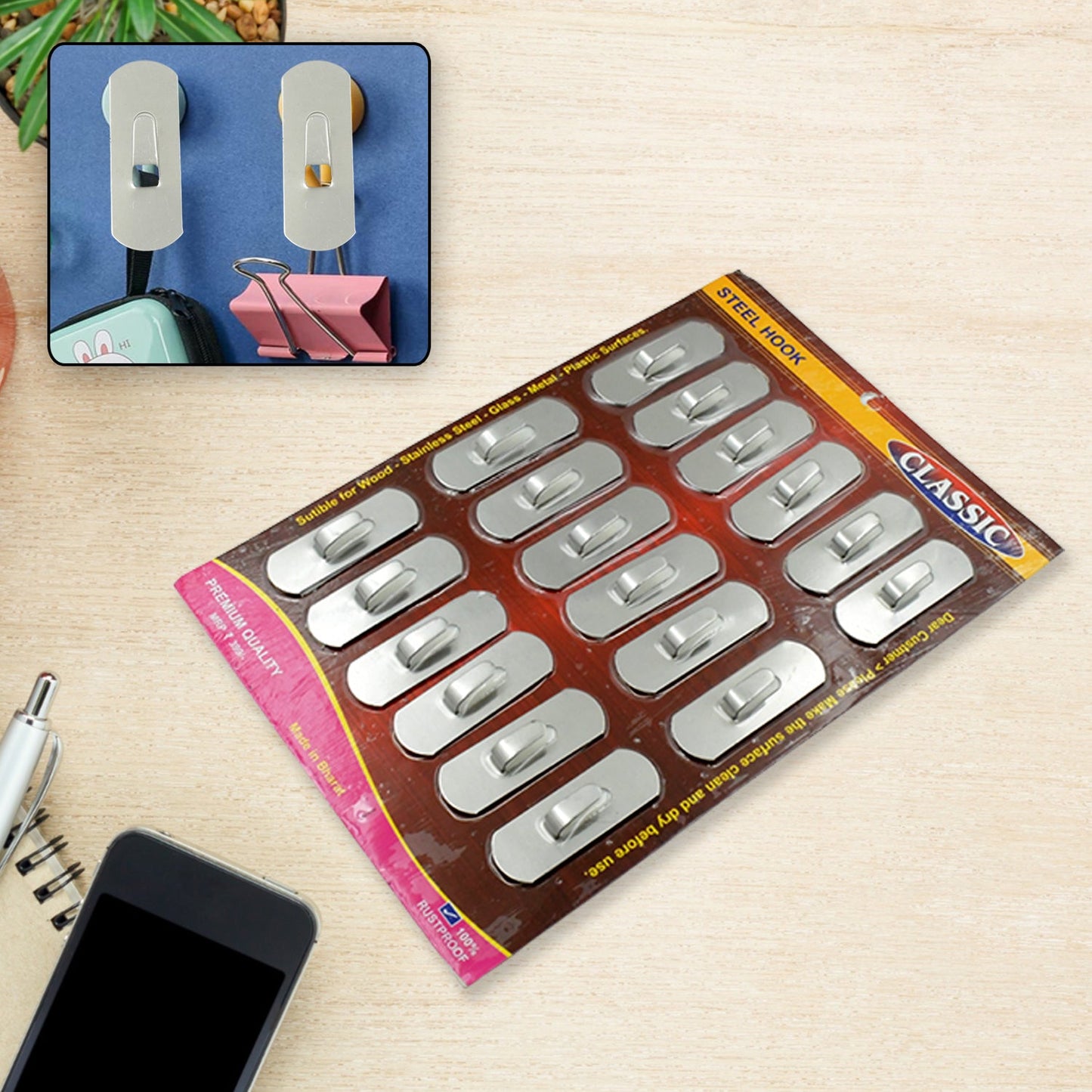 Heavy Duty Wall Hooks (18 Pc Set)