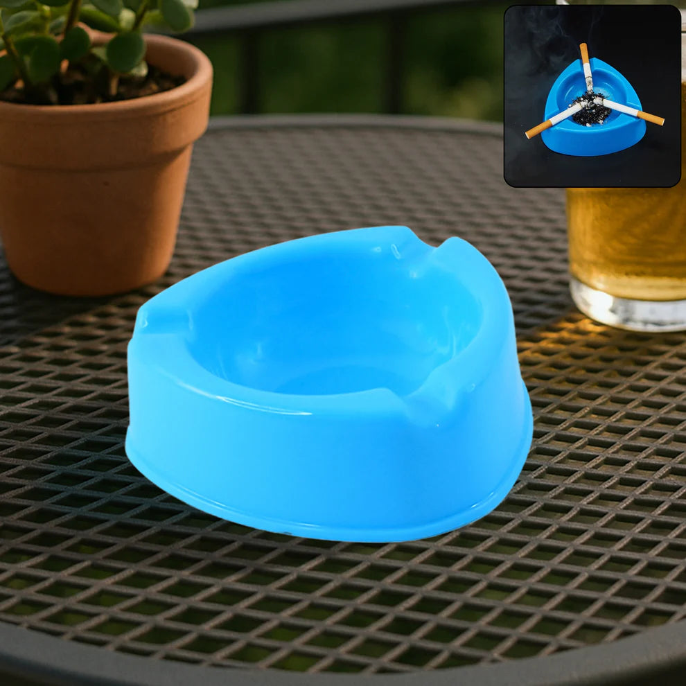 Heavy duty plastic ashtray