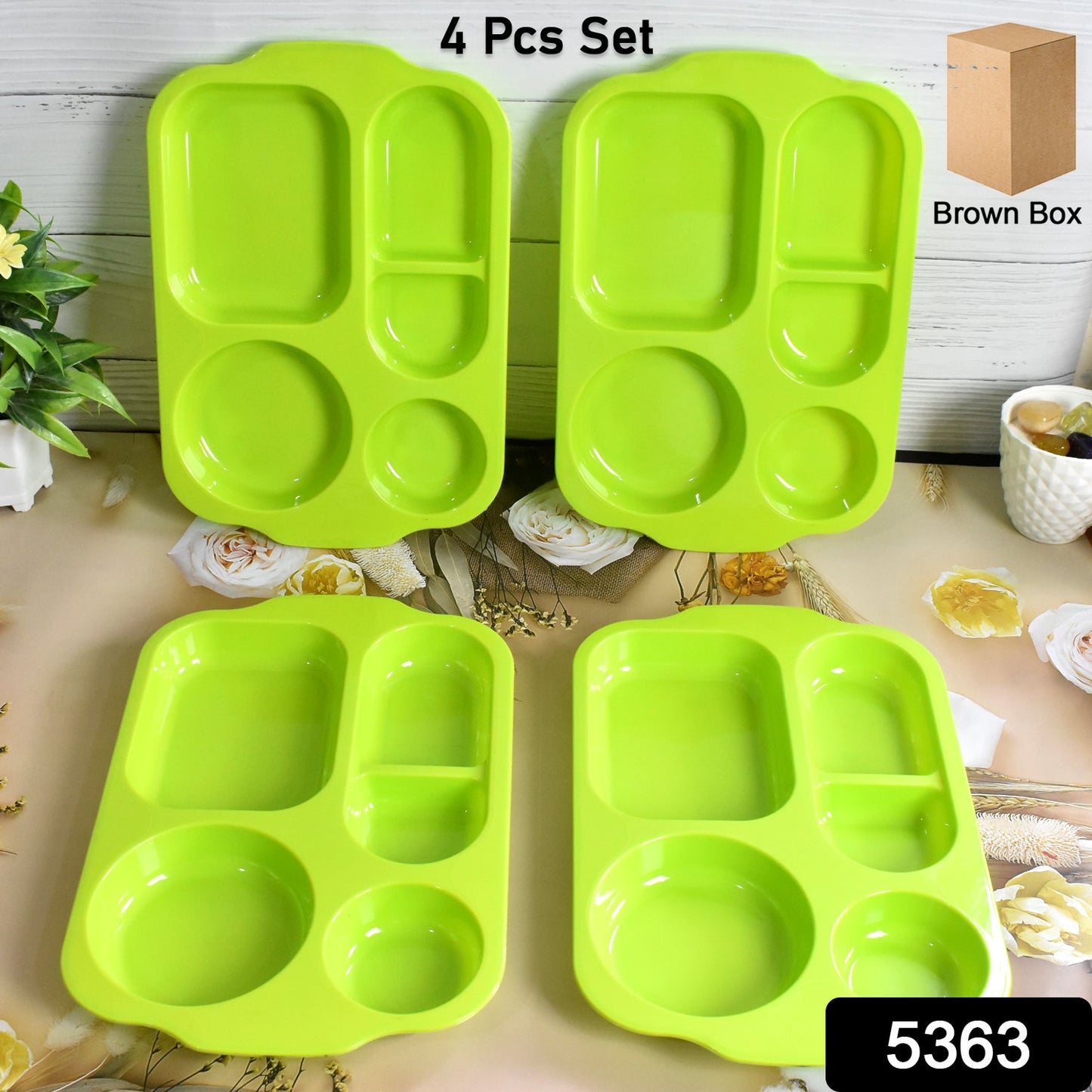 Unbreakable Food Compartment Plates