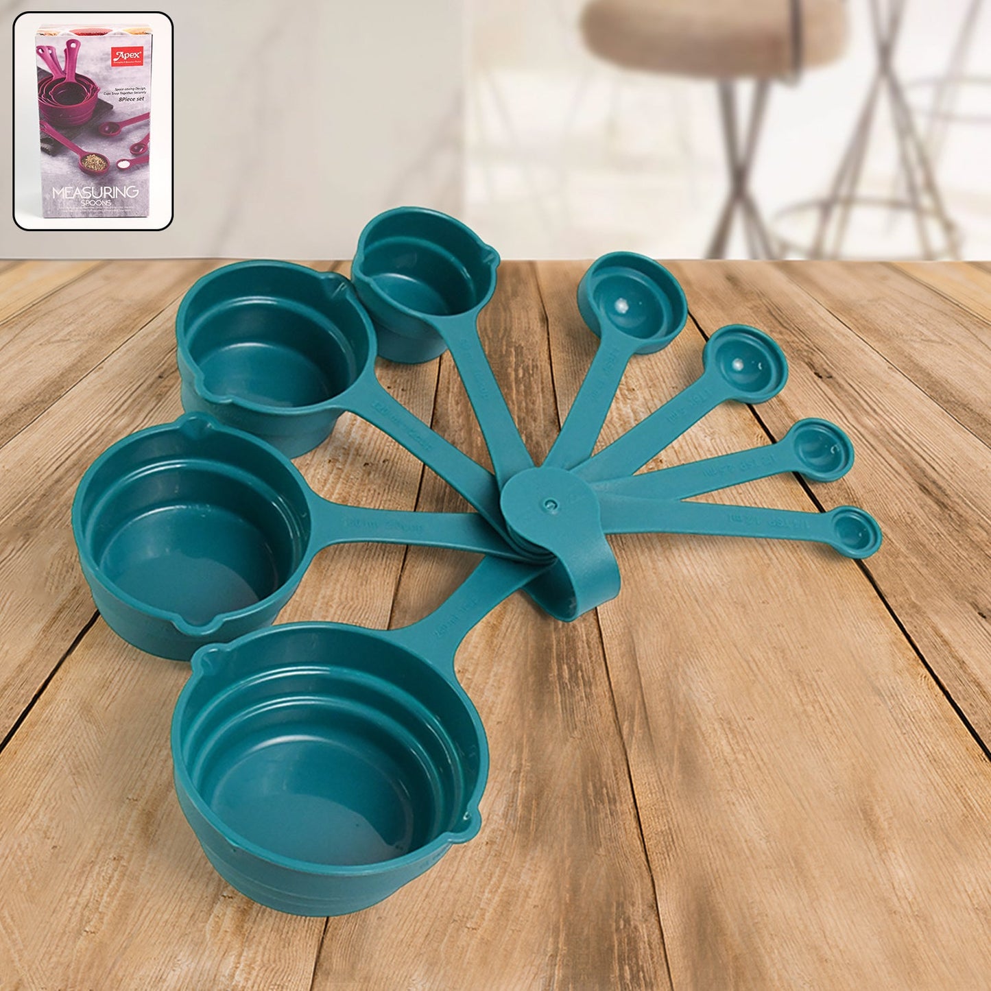 Apex Measuring Spoons & Cups – 8 Pcs