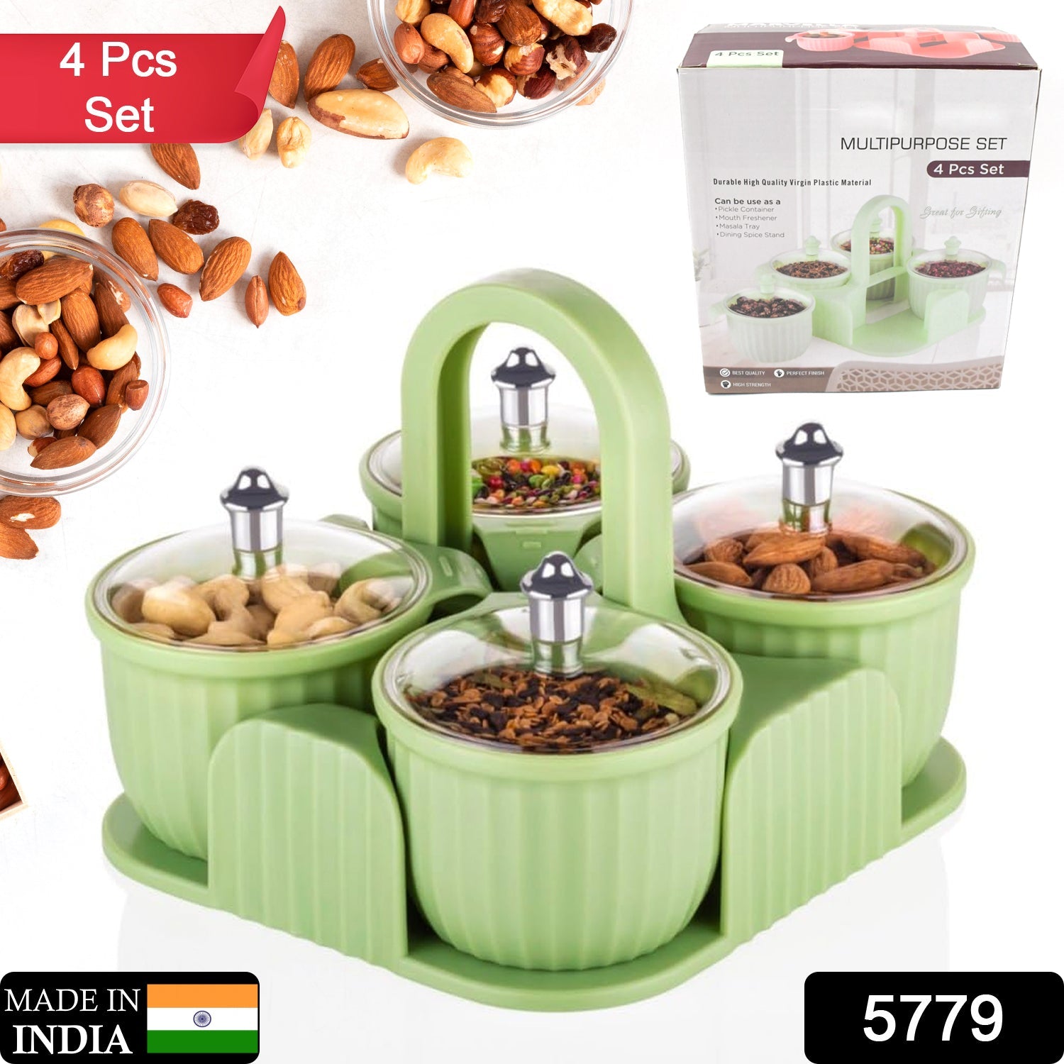 Multipurpose Dryfruit Jar Set (4 Pc Set)