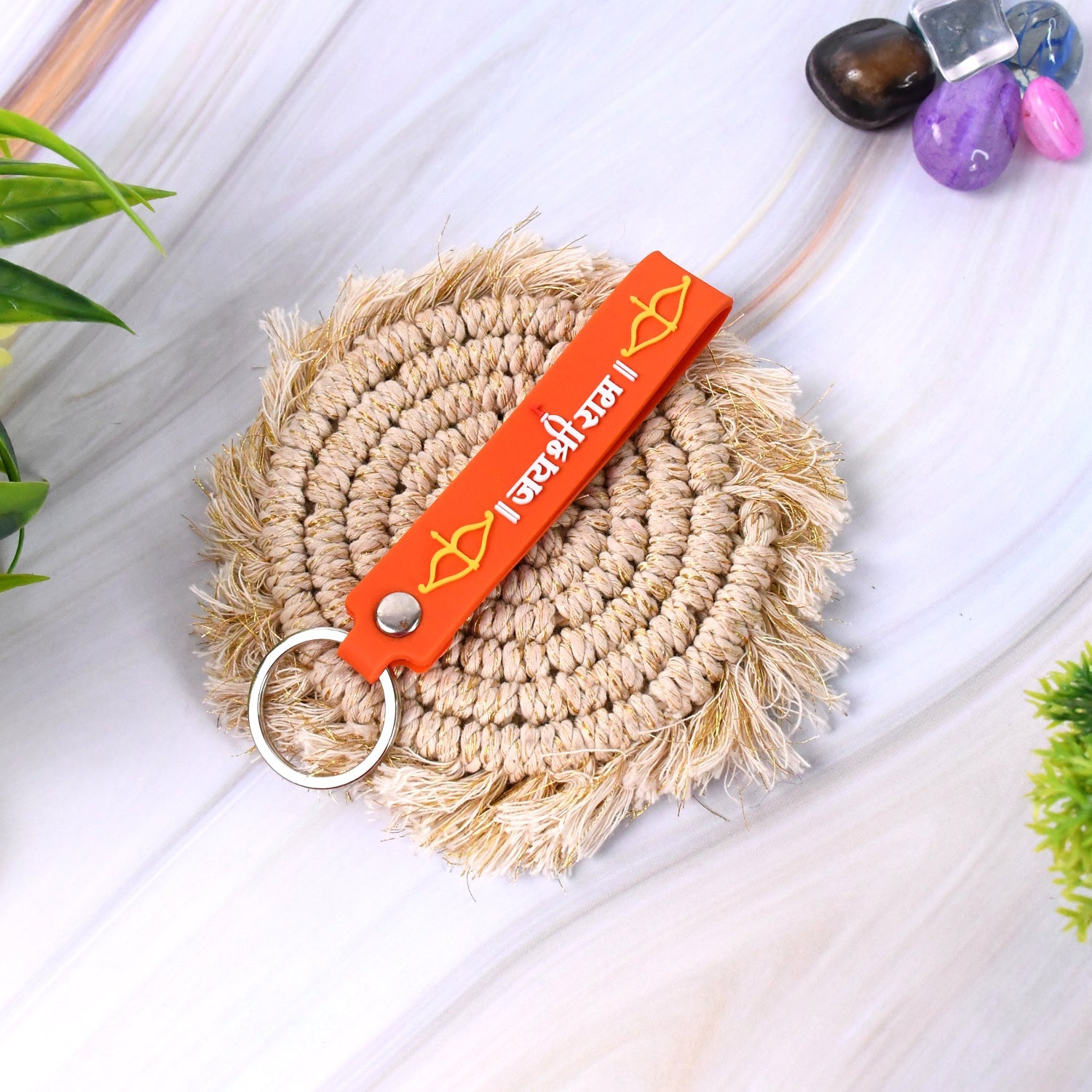 Silicone Jai Shree Ram Keychain