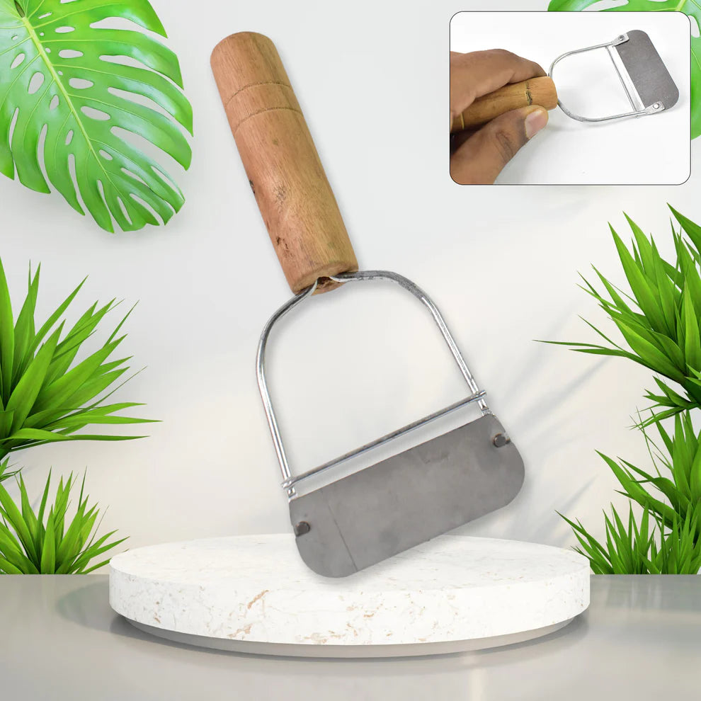 Wooden handle vegetable peeler