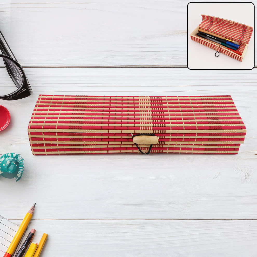 Bamboo mat organizer box