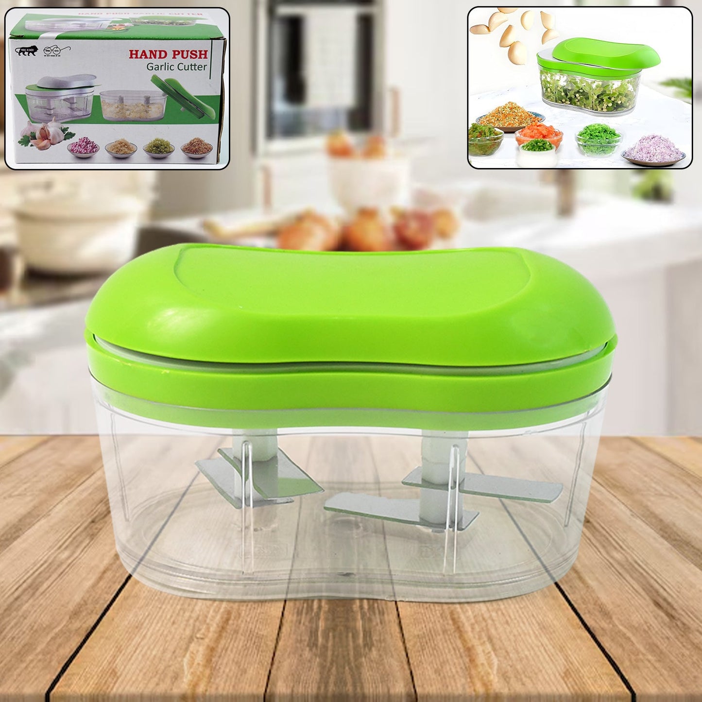 Manual Hand Push Garlic Cutter