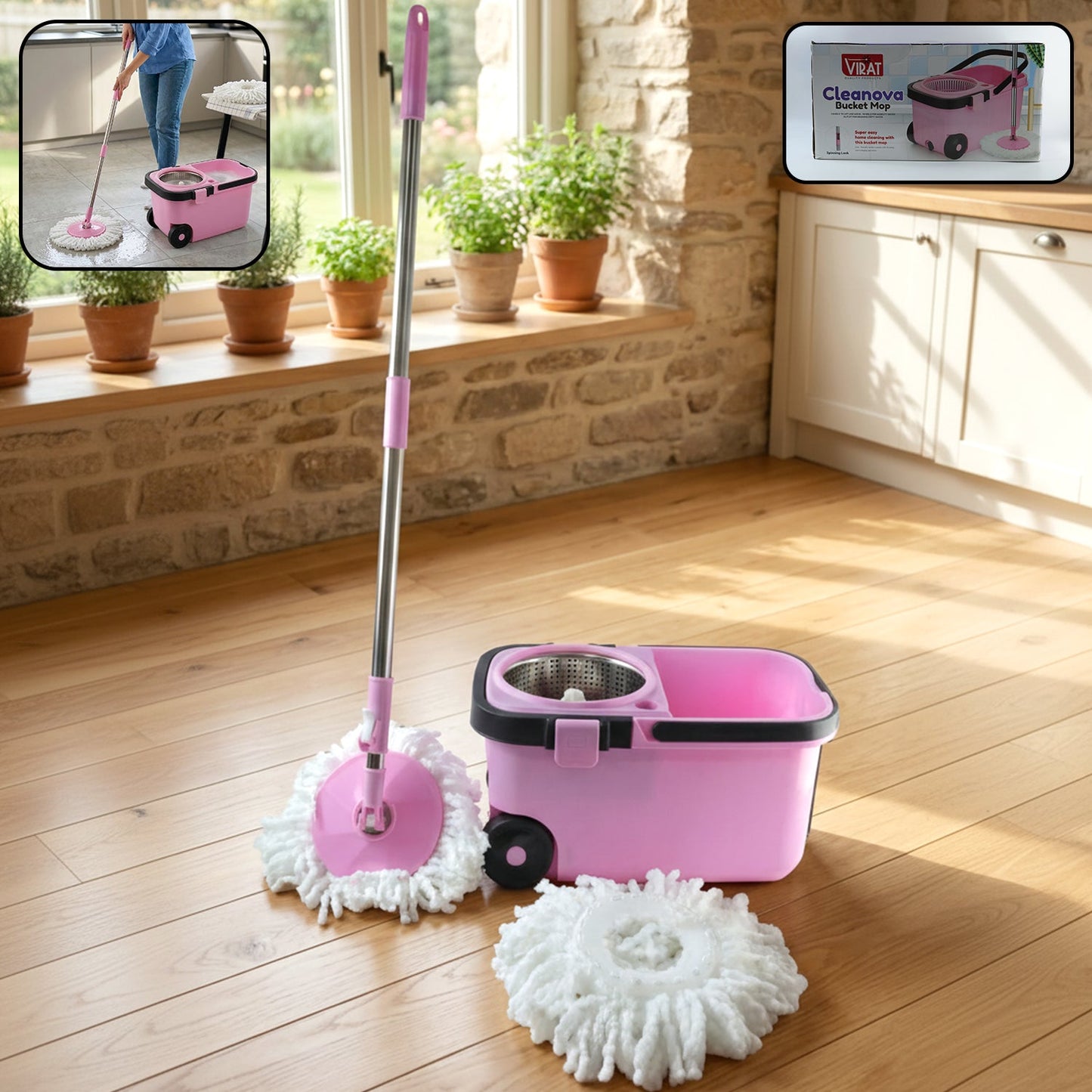 Quick Spin Mop with Big Bucket