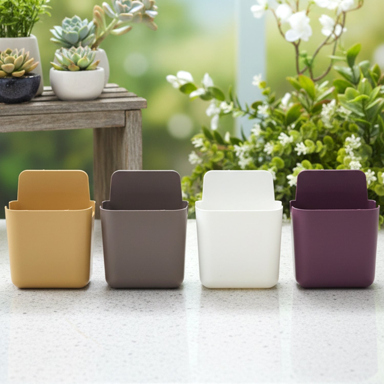 Plastic Wall Mounted Holder (Pack Of 4)