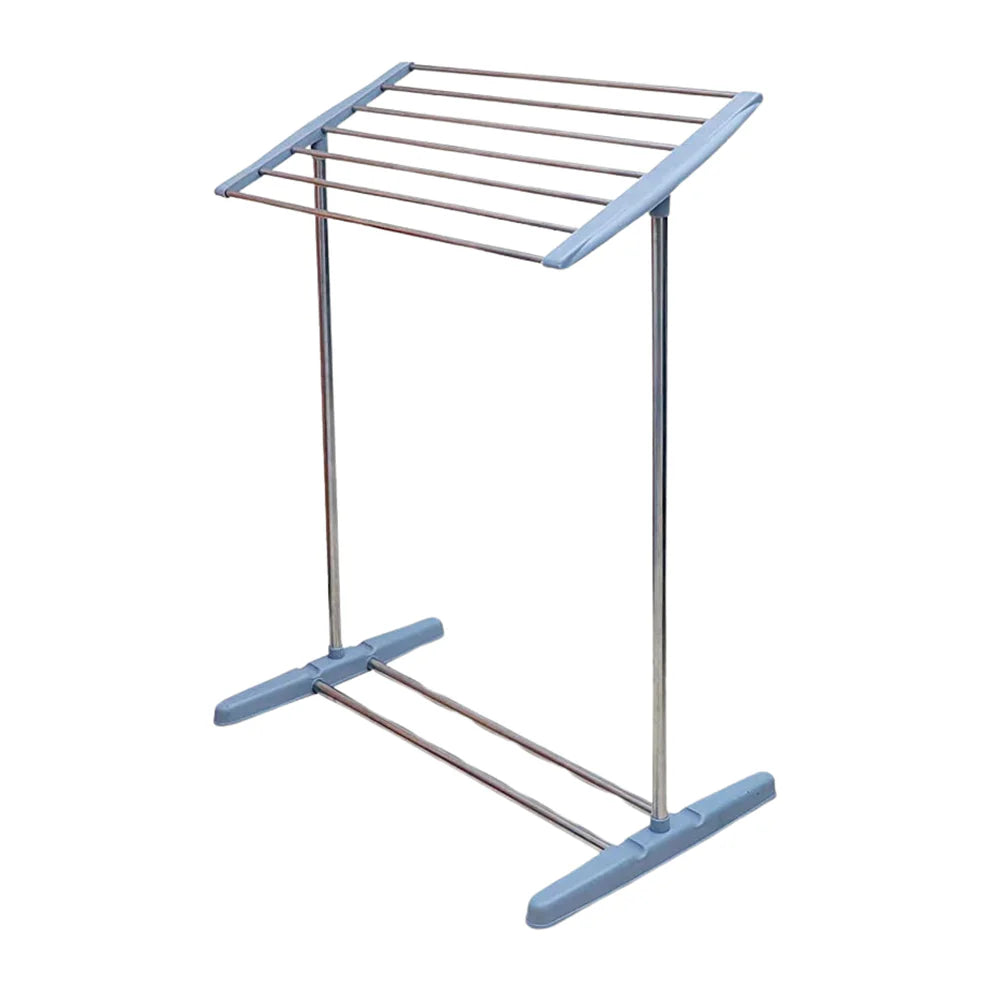 Single tier foldable towel rack