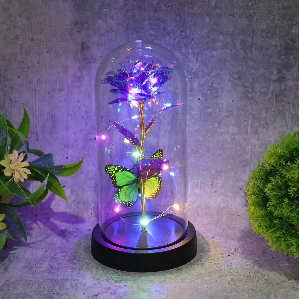Best led preserved rose dome - artificial flowering plants | 2025 | fast shipping