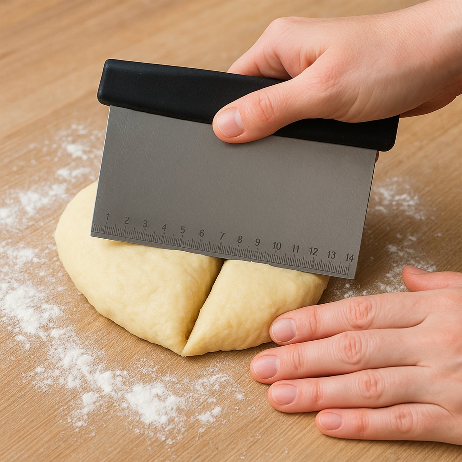 Dough Scraper & Cutter – Steel