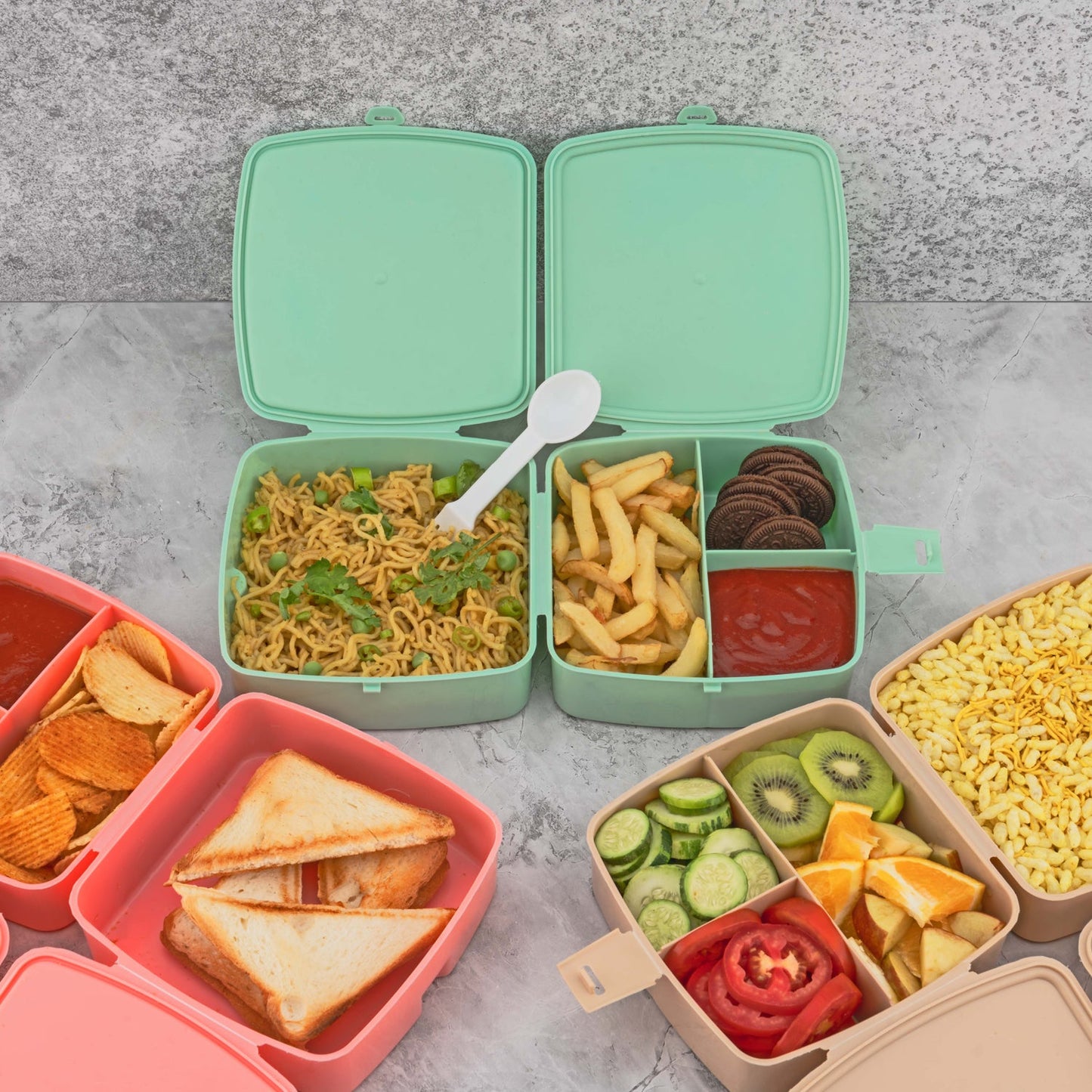 Double-layer Square Lunch Box