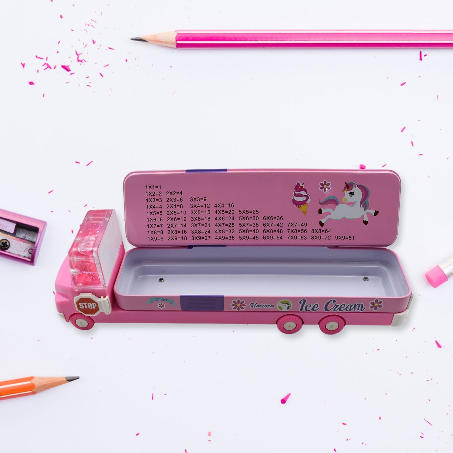 Double Decker Ice Cream Truck Pencil Case