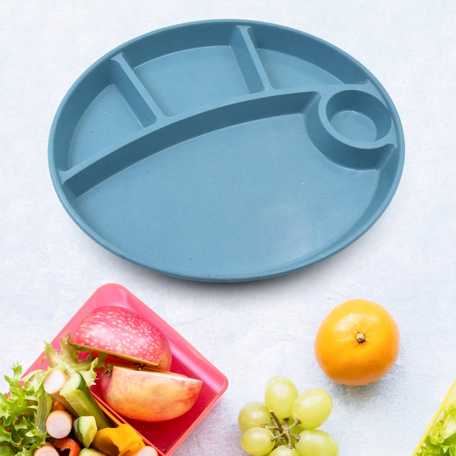 5 Compartment Plastic Plate – 1 Pc