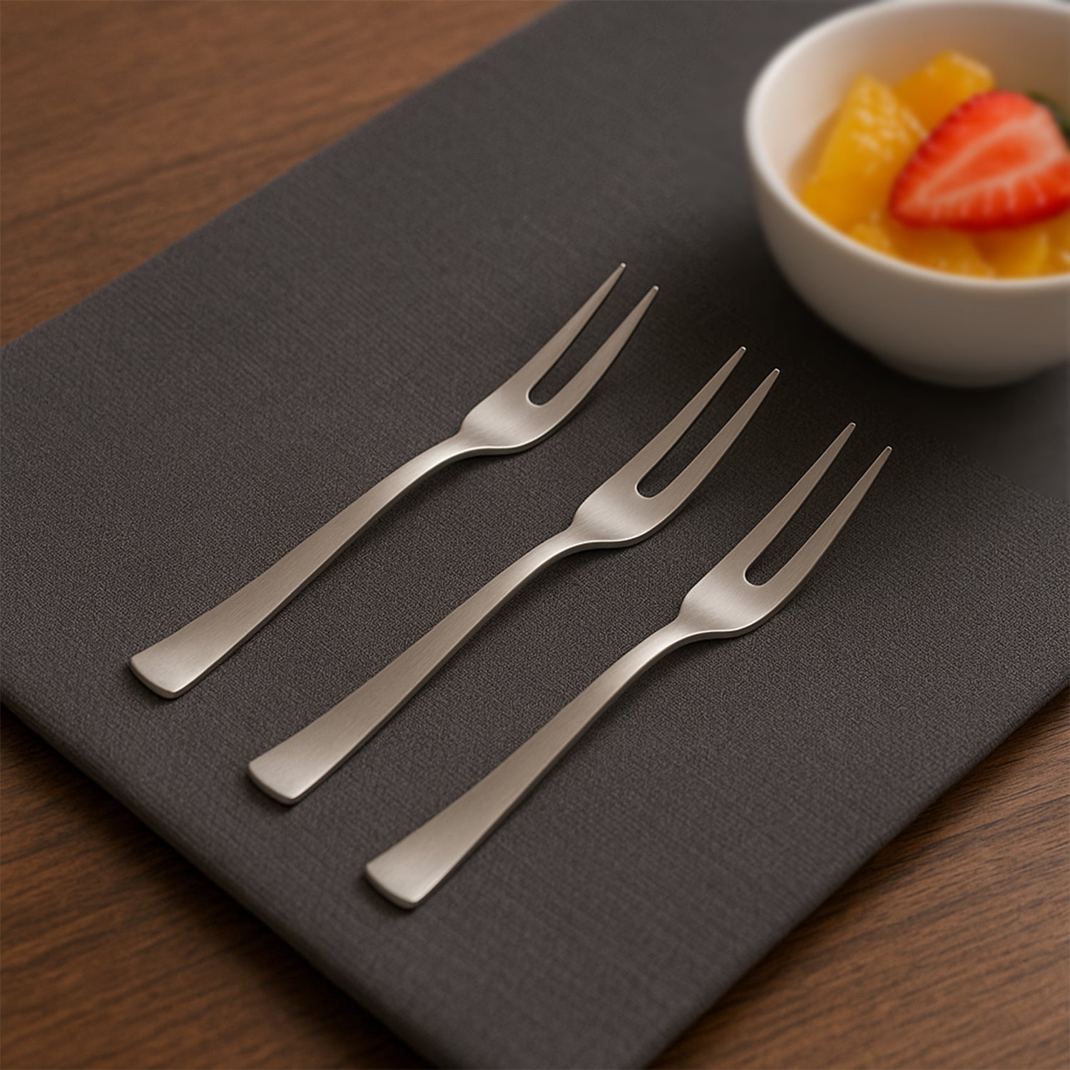 Apex SS Fruit Fork Set – 6 Pcs