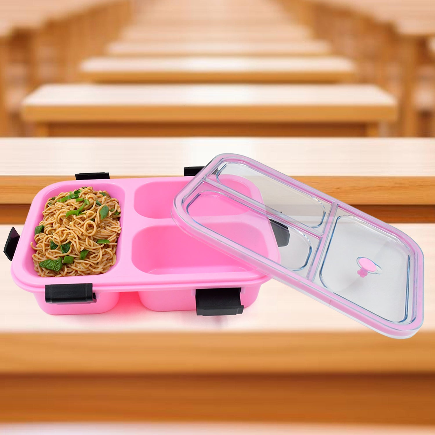 Leak-Proof 3-Compartment Lunch Box