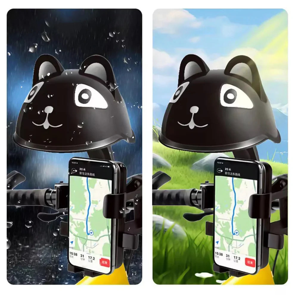 Bike phone holder sun visor