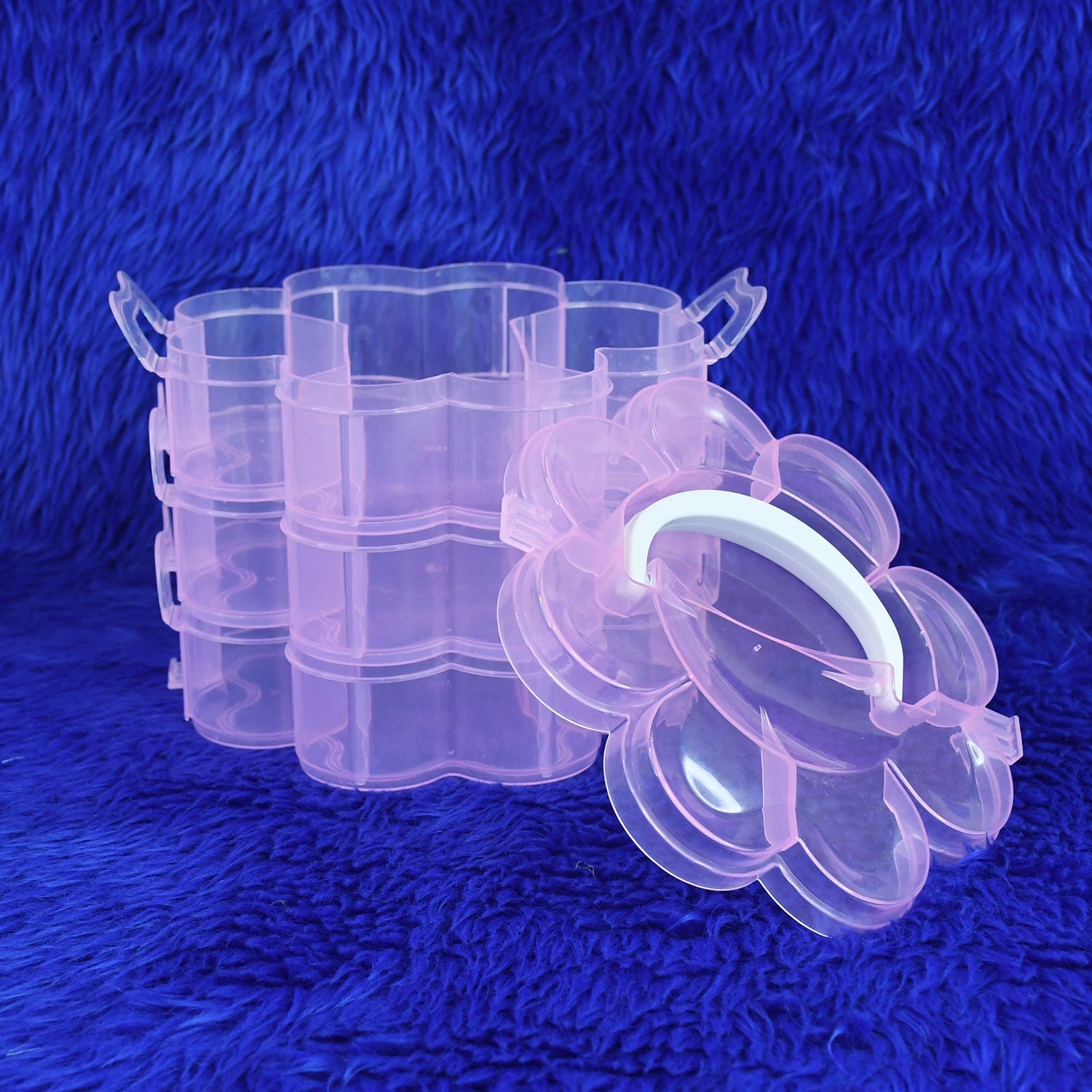 Flower-Shaped 3-Layer Organizer Box